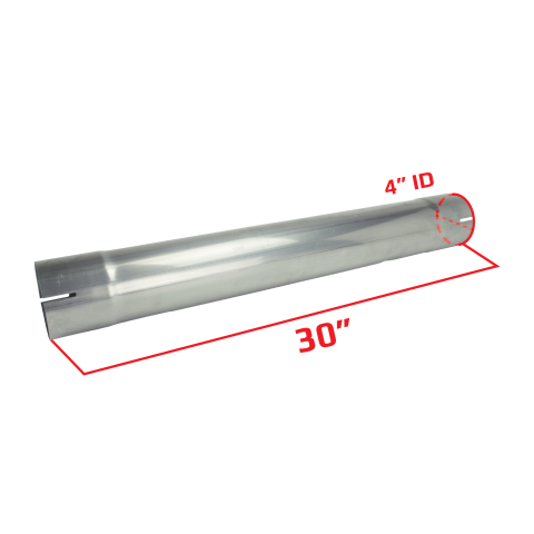 Image 2: Sinister Diesel 4" Muffler Delete Pipe 30" Stainless Steel